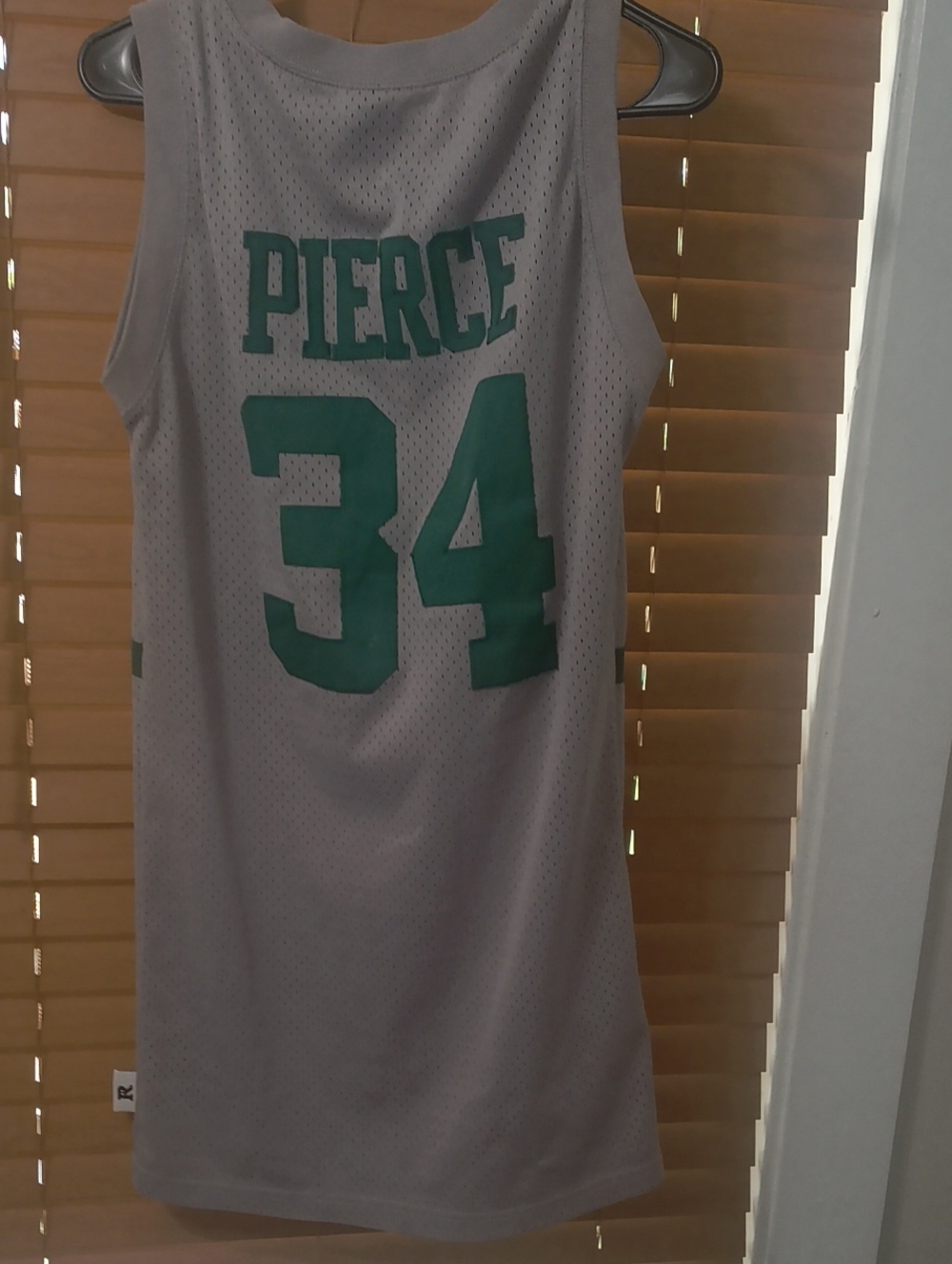 NBA Grey Mesh Jersey Dress with Green Stripe and Green Swoosh